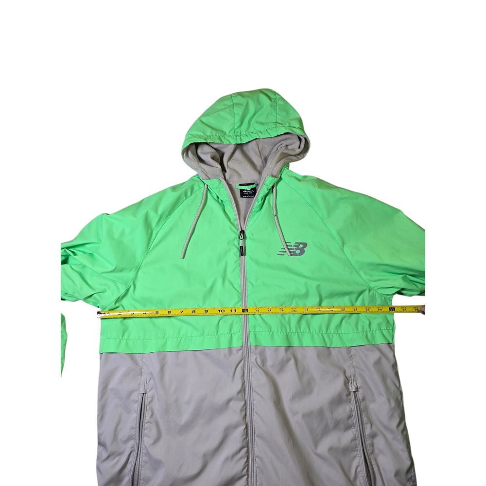 New Balance Green Grey Windbreaker Jacket L - Picture 4 of 7